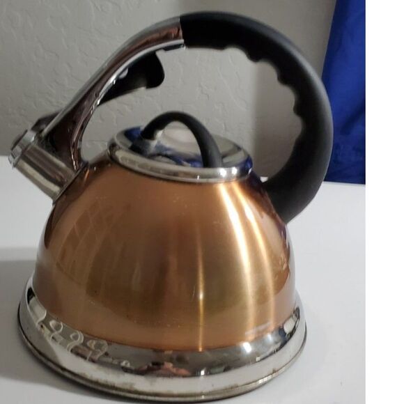 Creative Home Copper Stainless Steel Whistling Tea Kettle - Picture 3 of 4